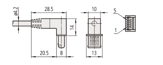 Digimatic Cable, Flat L-Shape Type 905690