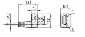 Digimatic Cable, Straight, Data Button, 959149