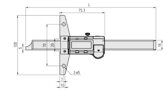 Mitutoyo Digital ABS Depth Caliper 0-300mm 571-213-30