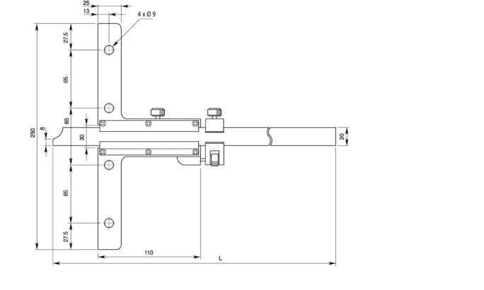 Vernier Depth Gauge 527-105 0-1000mm, 0,02mm, Fine adjustment