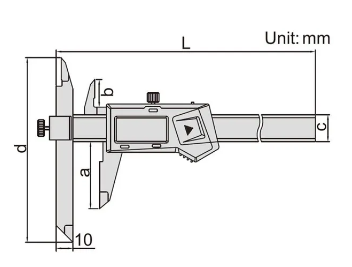 Insize 1186-150 offset caliper 0-150mm/0-6" Resolution .01mm/.0005"