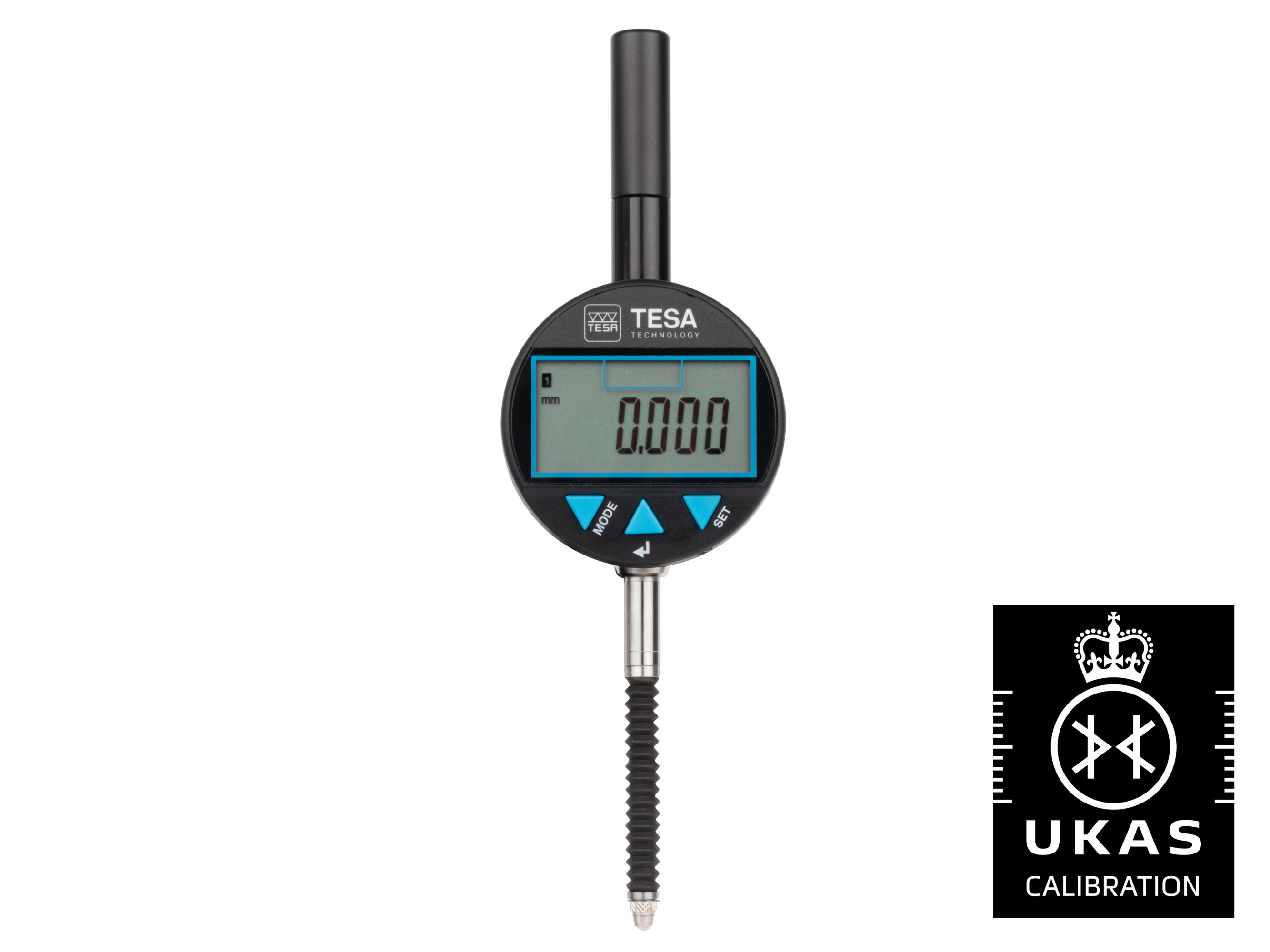 Tesa DIALTRONIC Digital Dial Gauge, measuring range 25mm Range 0.001mm Resolution IP67 01930307 with UKAS Calibration