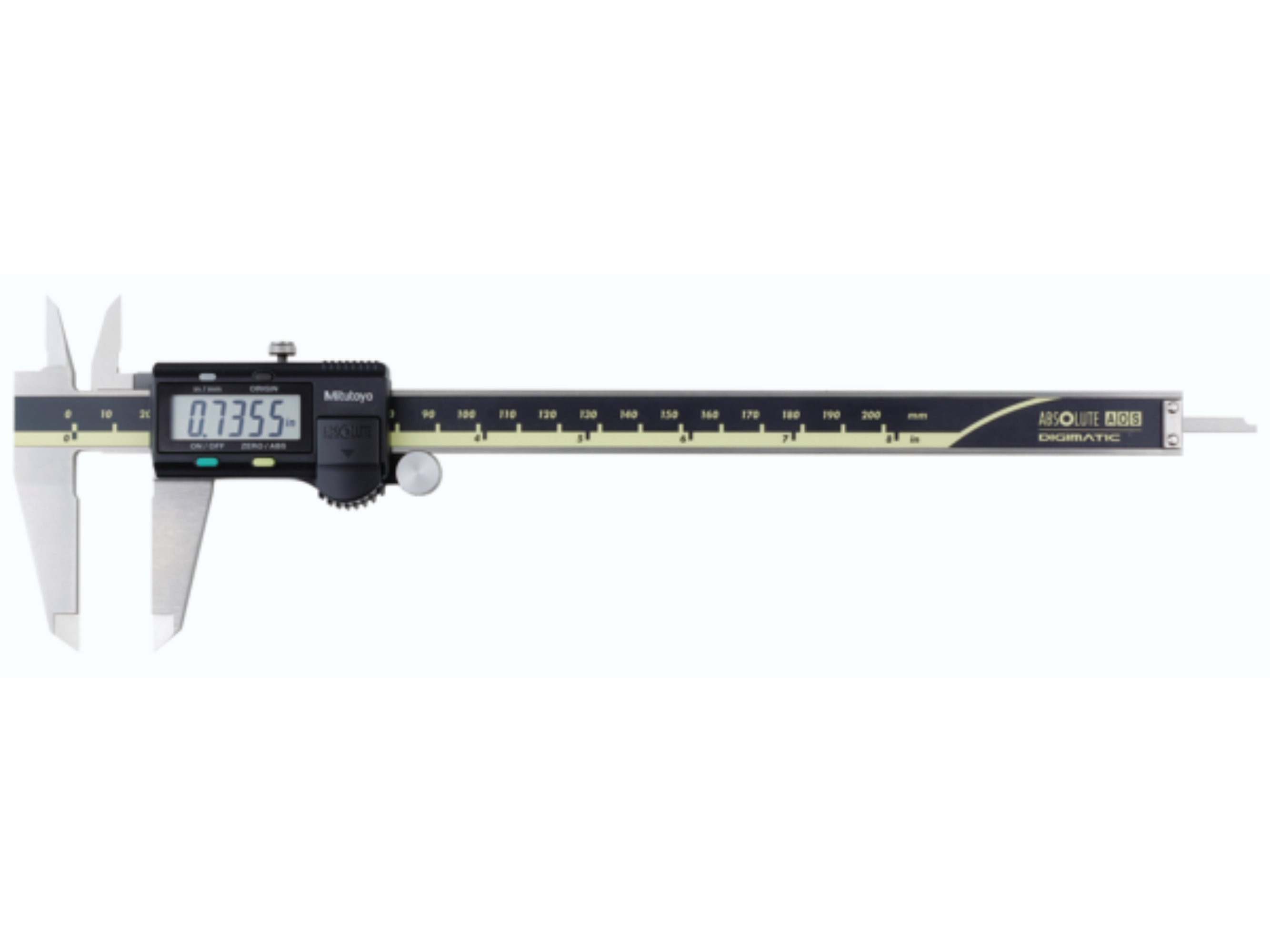 ABSOLUTE AOS Calipers 0-200mm Square Depth Rod & Thumb Roller 500-172-30