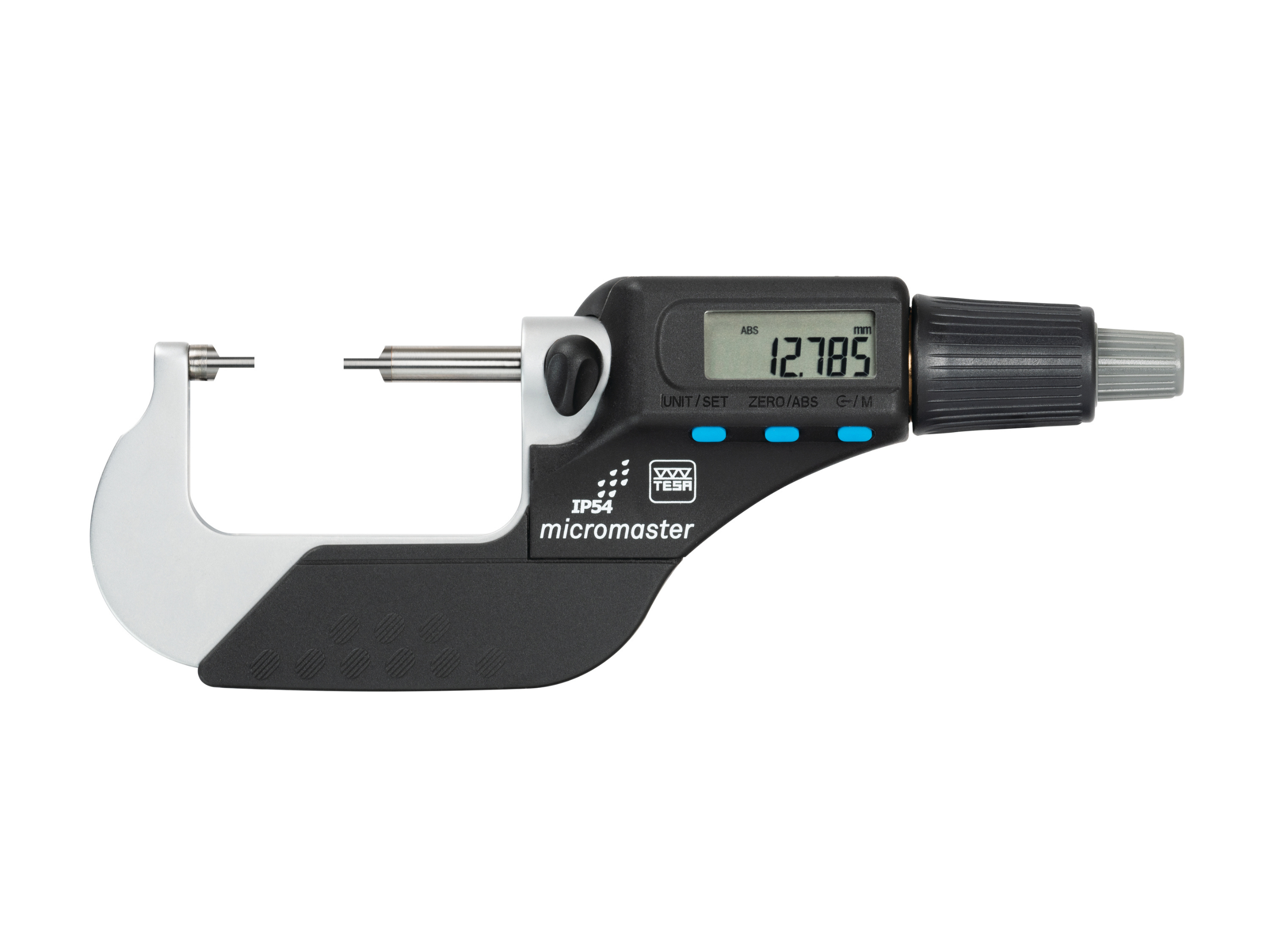 Tesa Digital Micromaster 0-30 mm, small measuring faces, MICROMASTER IP54 06030034
