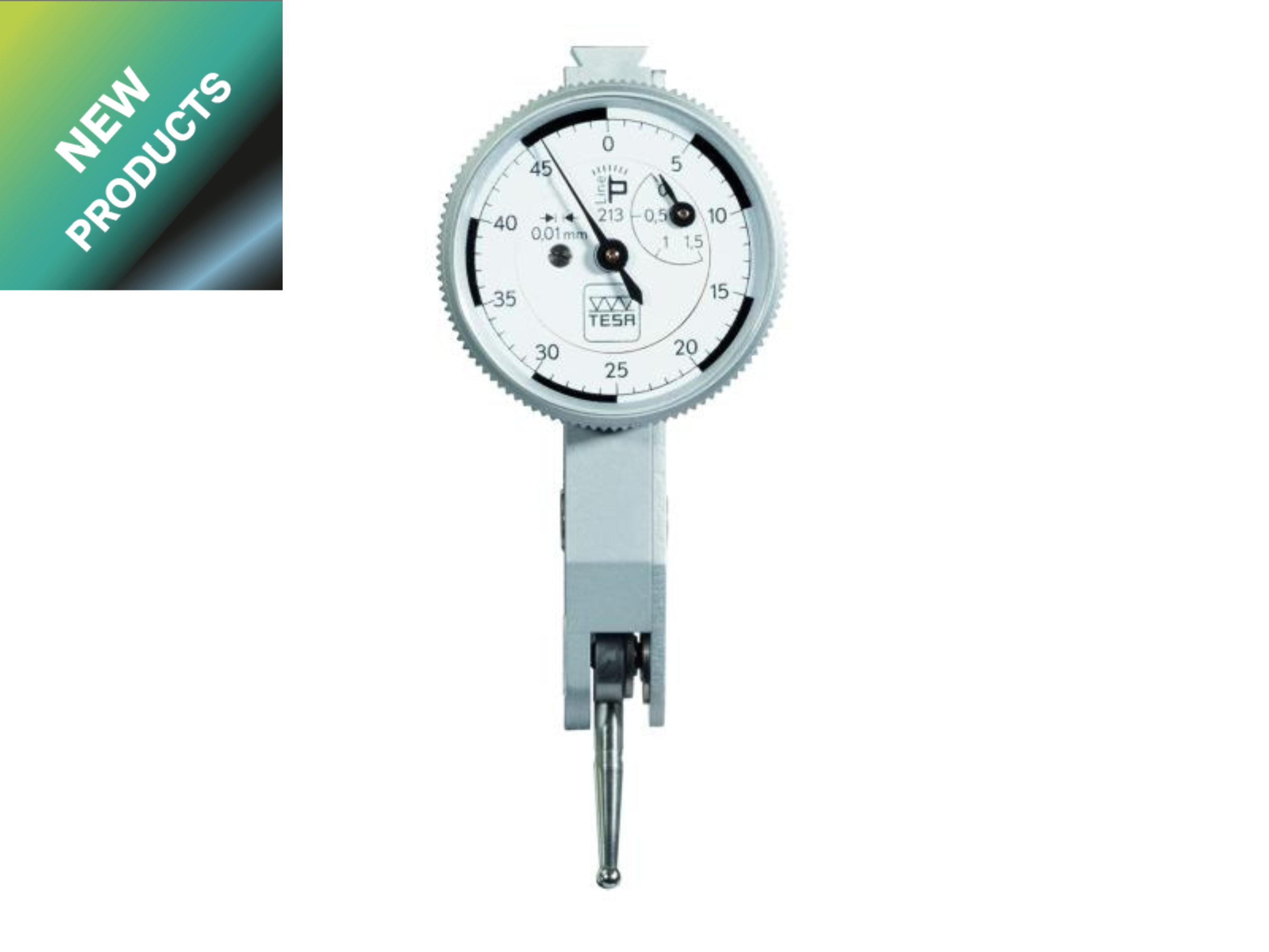 Lever-type dial test indicator P-Line 213G 1.5mm 0.01mm Ø 40mm