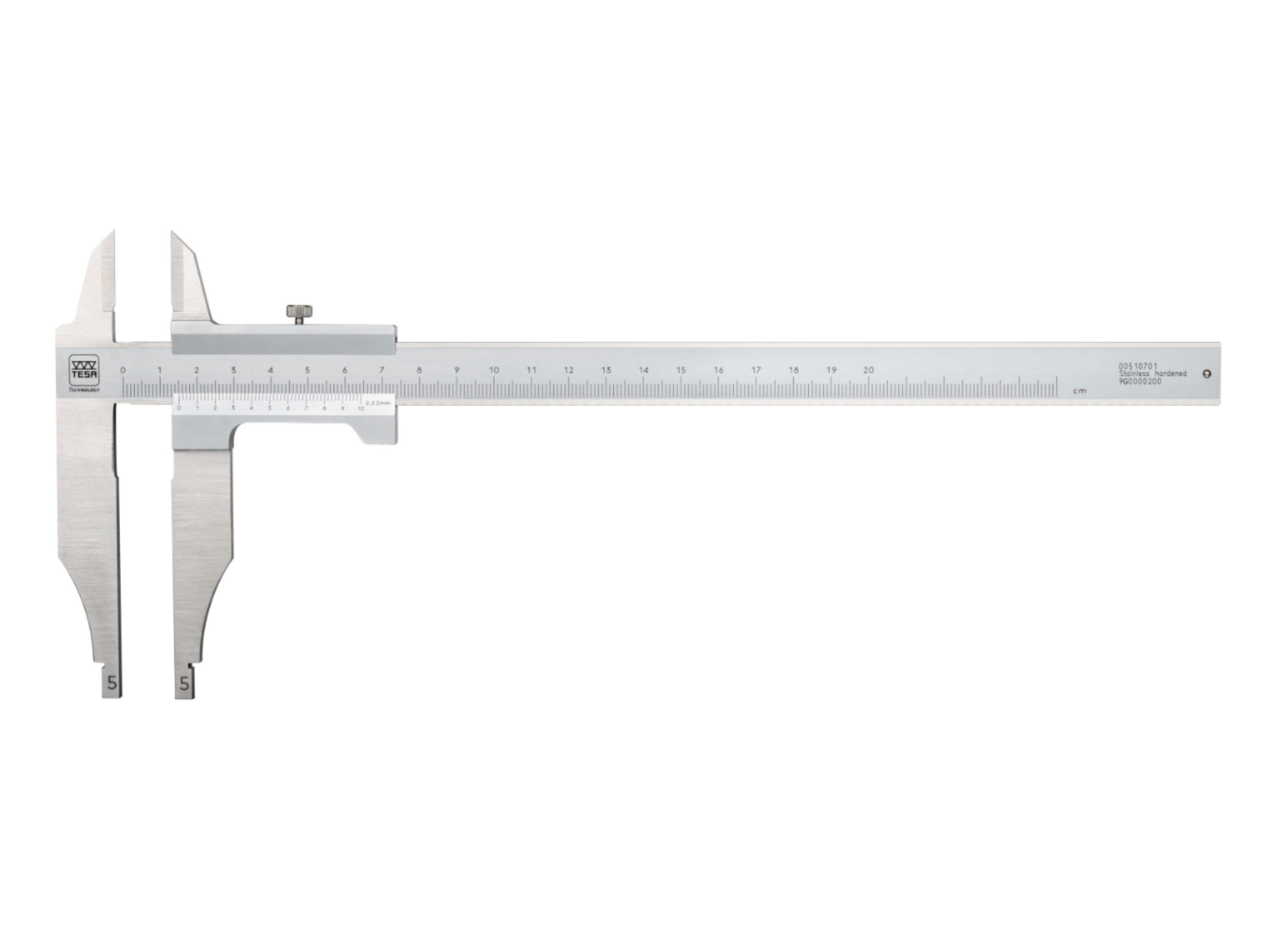 Workshop Vernier Calipers with knife-edge external jaws without fine adjustment 0-200mm 0.05mm