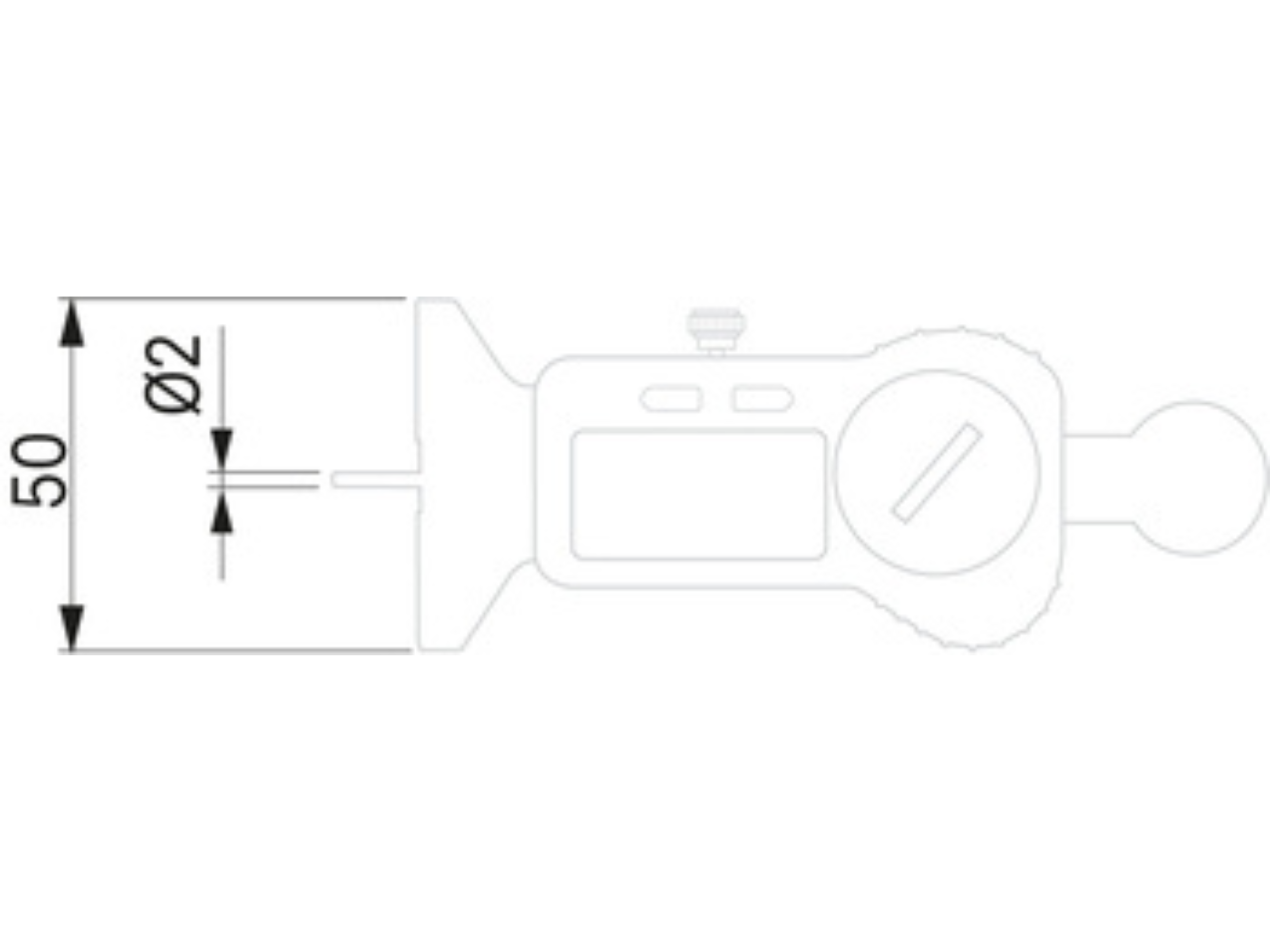 Digital depth caliper, 25 mm, 0.01mm 00530451