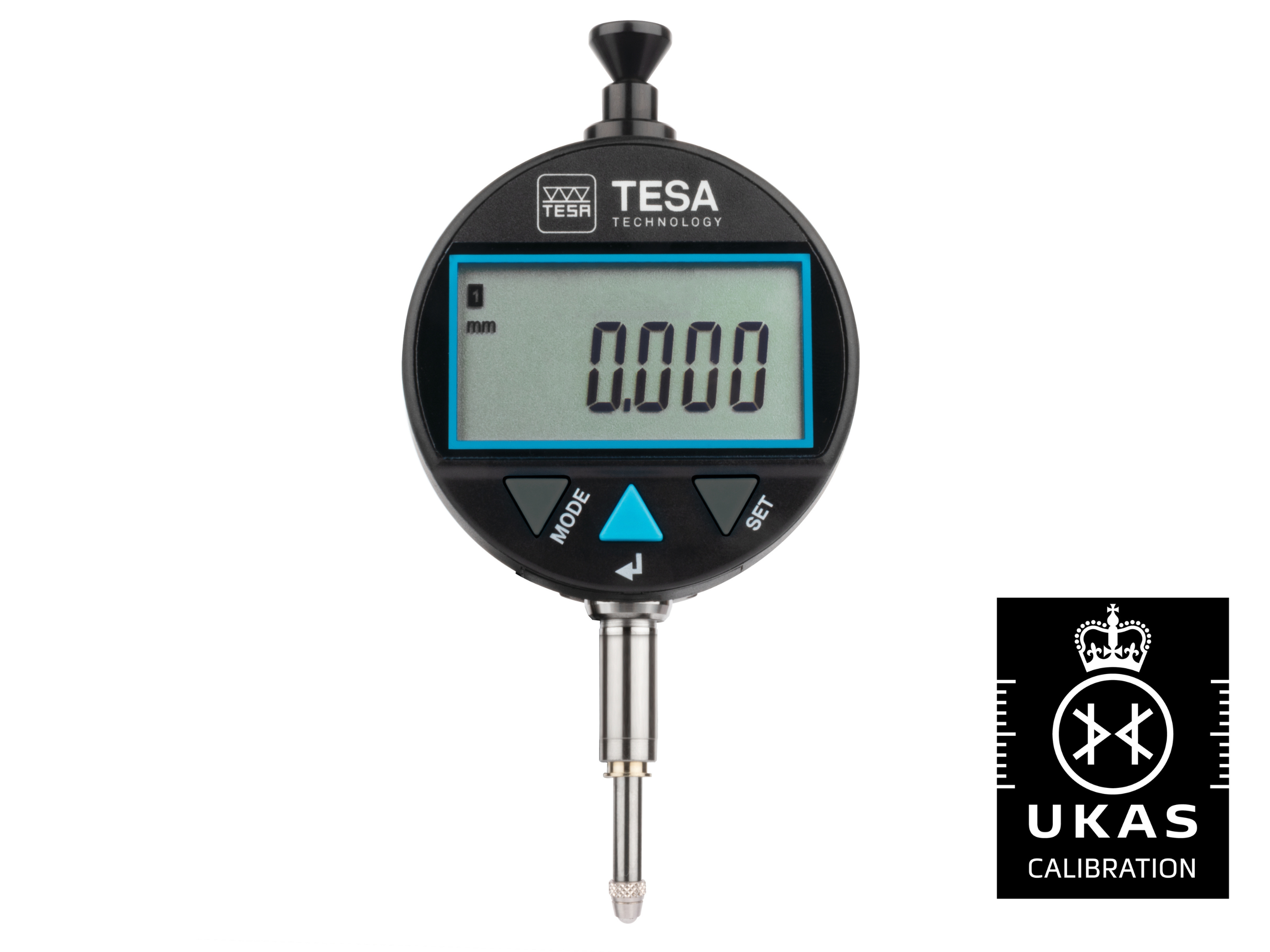Tesa Digital Dial Gauge DIALTRONIC EASY, 12,5 mm, 0,001 mm, Ø 60 mm, IP51 01930321 with UKAS calibration