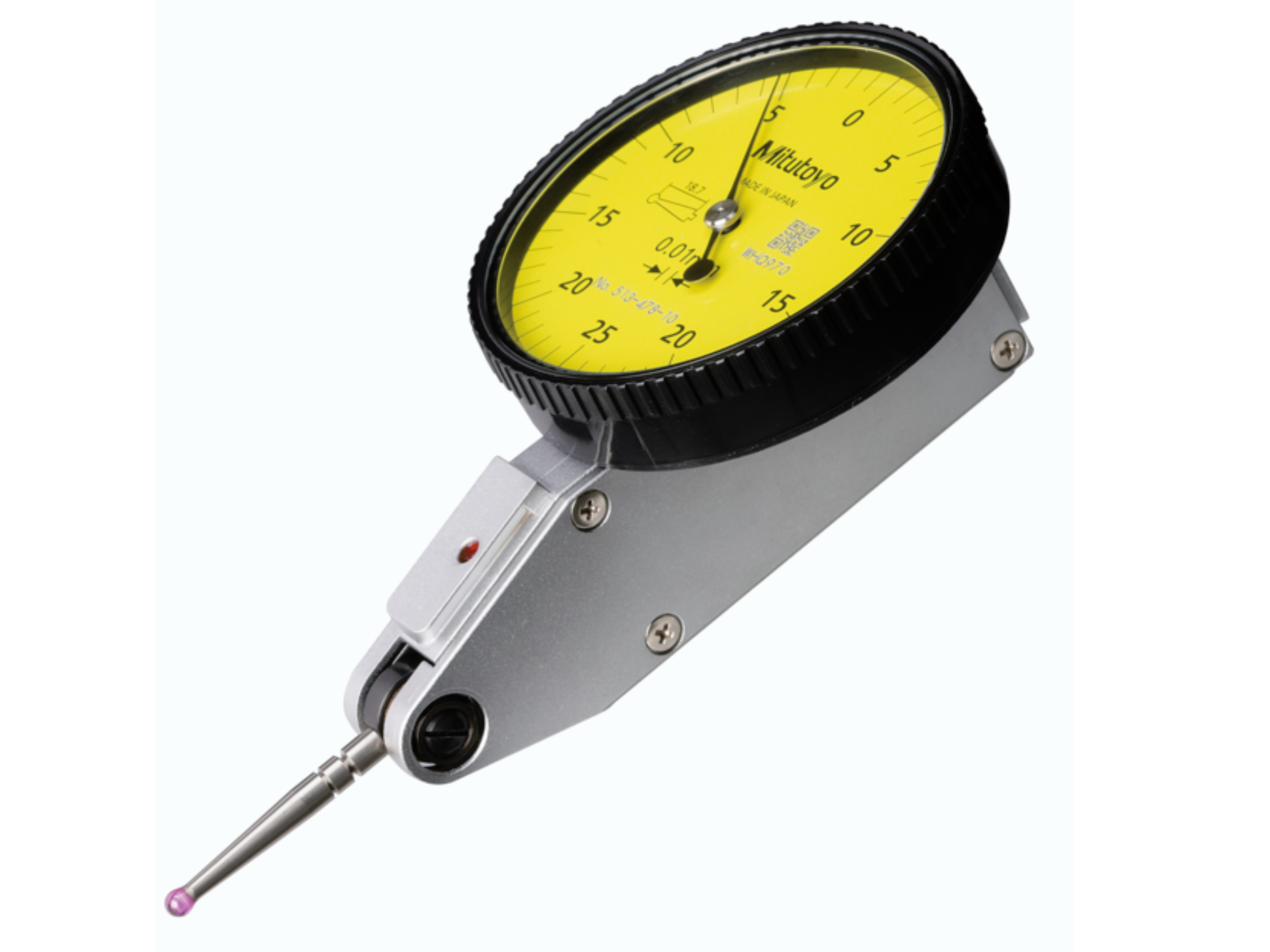 Lever-Type Dial Indicator 0.5mm 0.01mm Ø40mm Ruby Stylus