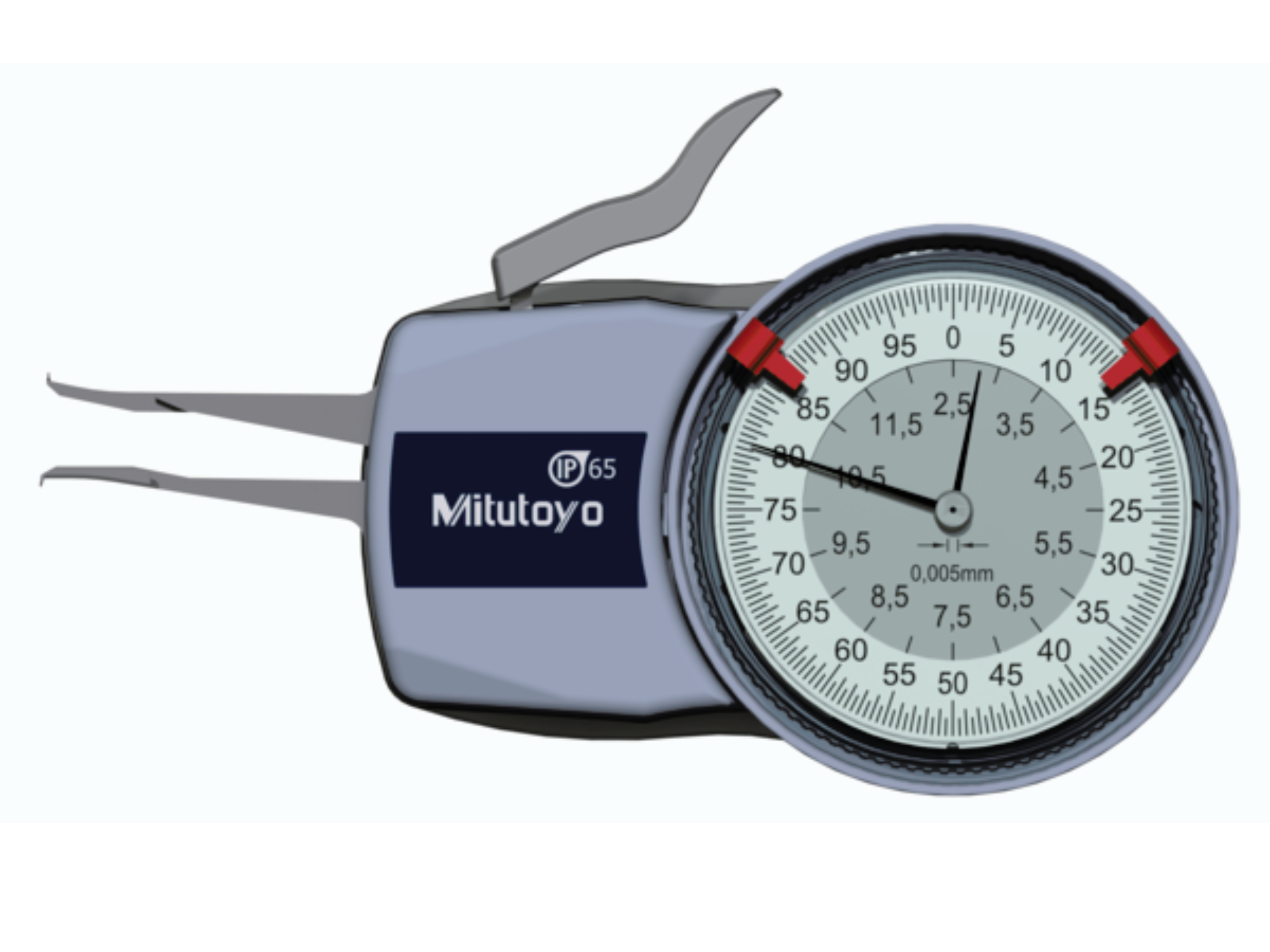 Metric Internal Dial Caliper Gauge 2,5-12,5mm, 0,005mm 209-300
