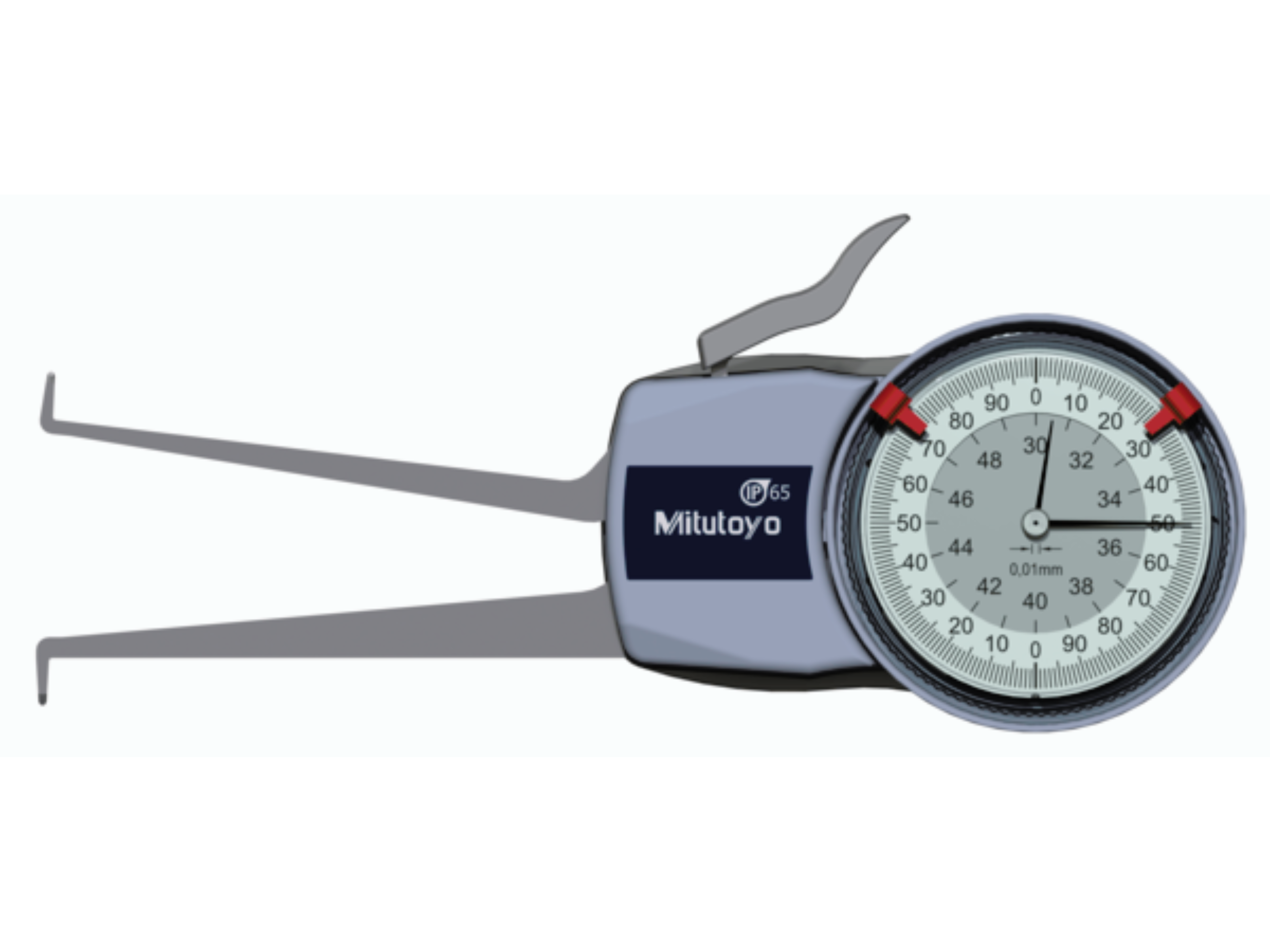 Metric Internal Dial Caliper Gauge 30-50mm, 0,01mm