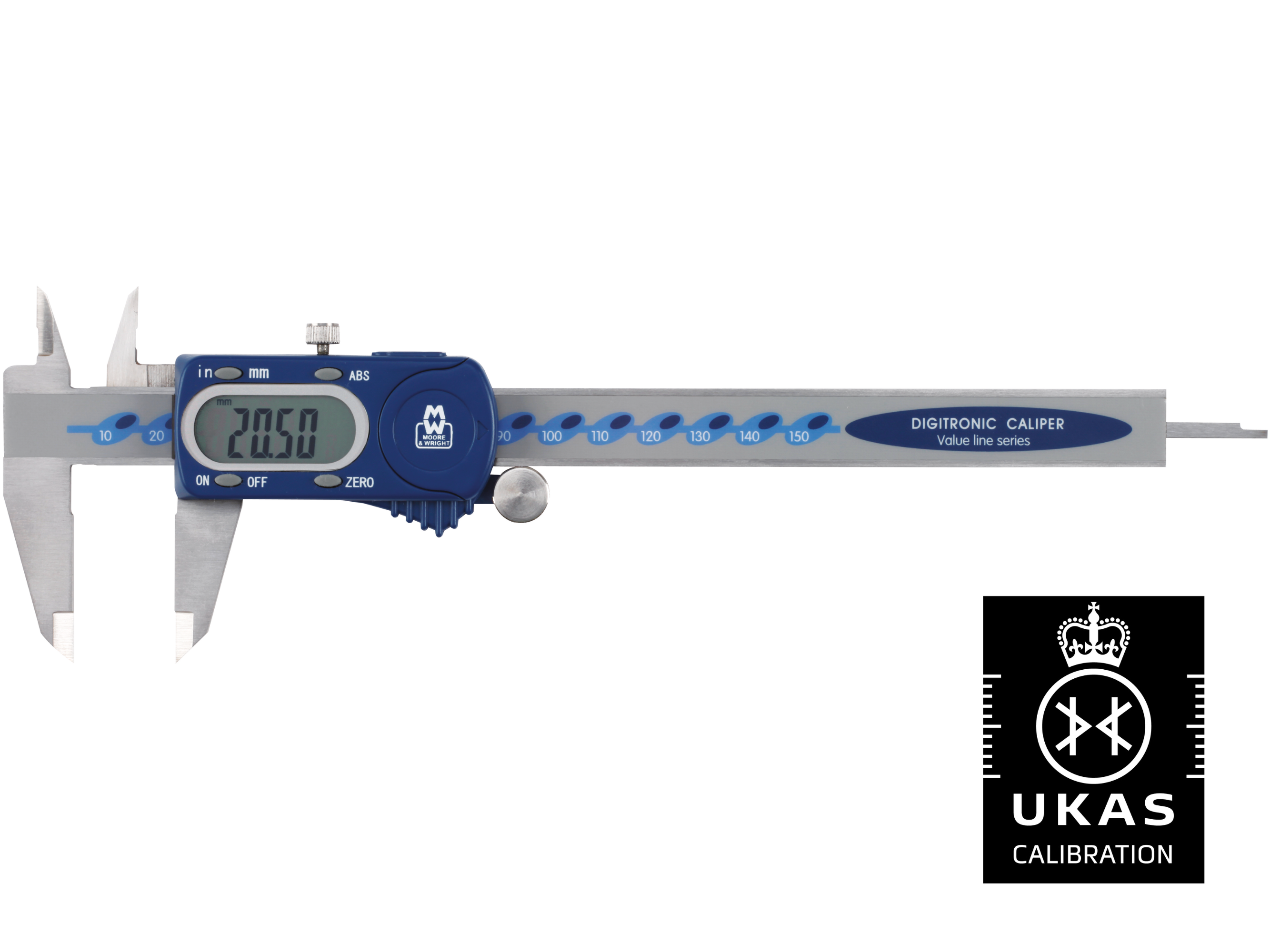 Workshop Digital Caliper 0-150mm (Square Depth Rod & Thumb Roller) MW1
