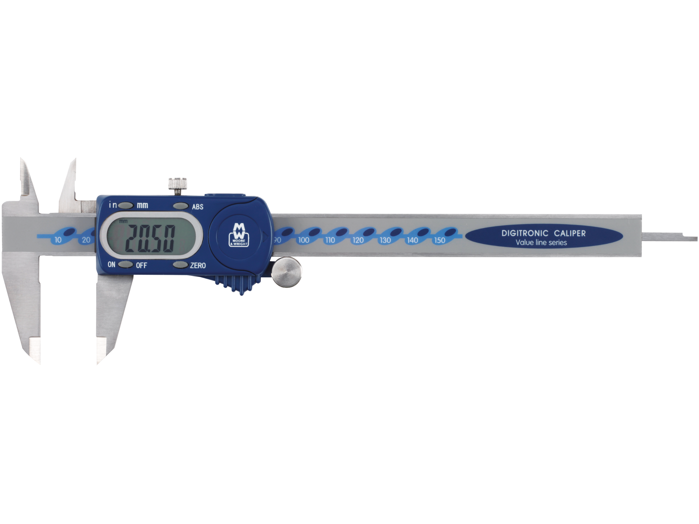 Workshop Digital Caliper 0-300mm (Square Depth Rod & Thumb Roller) MW110-30DBL10
