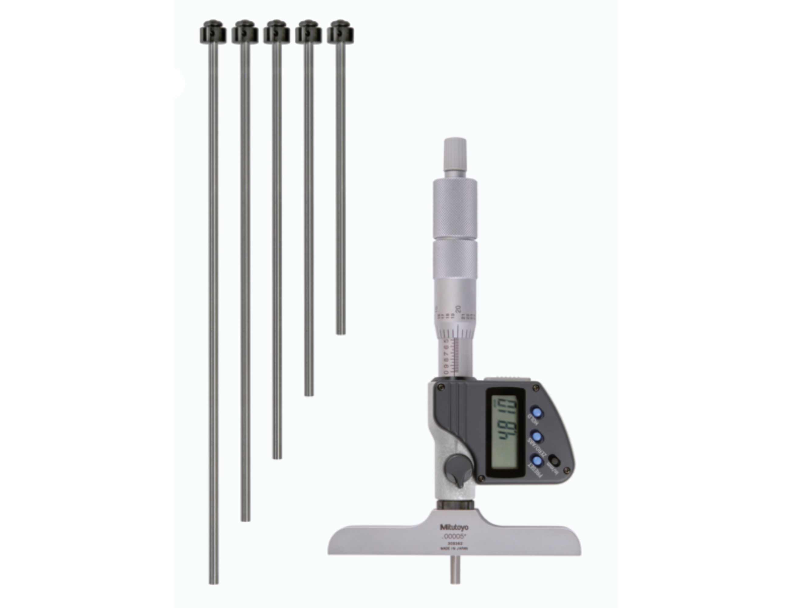 Digital Depth Micrometer 0-150mm (0-6") 4" Base 329-350-30