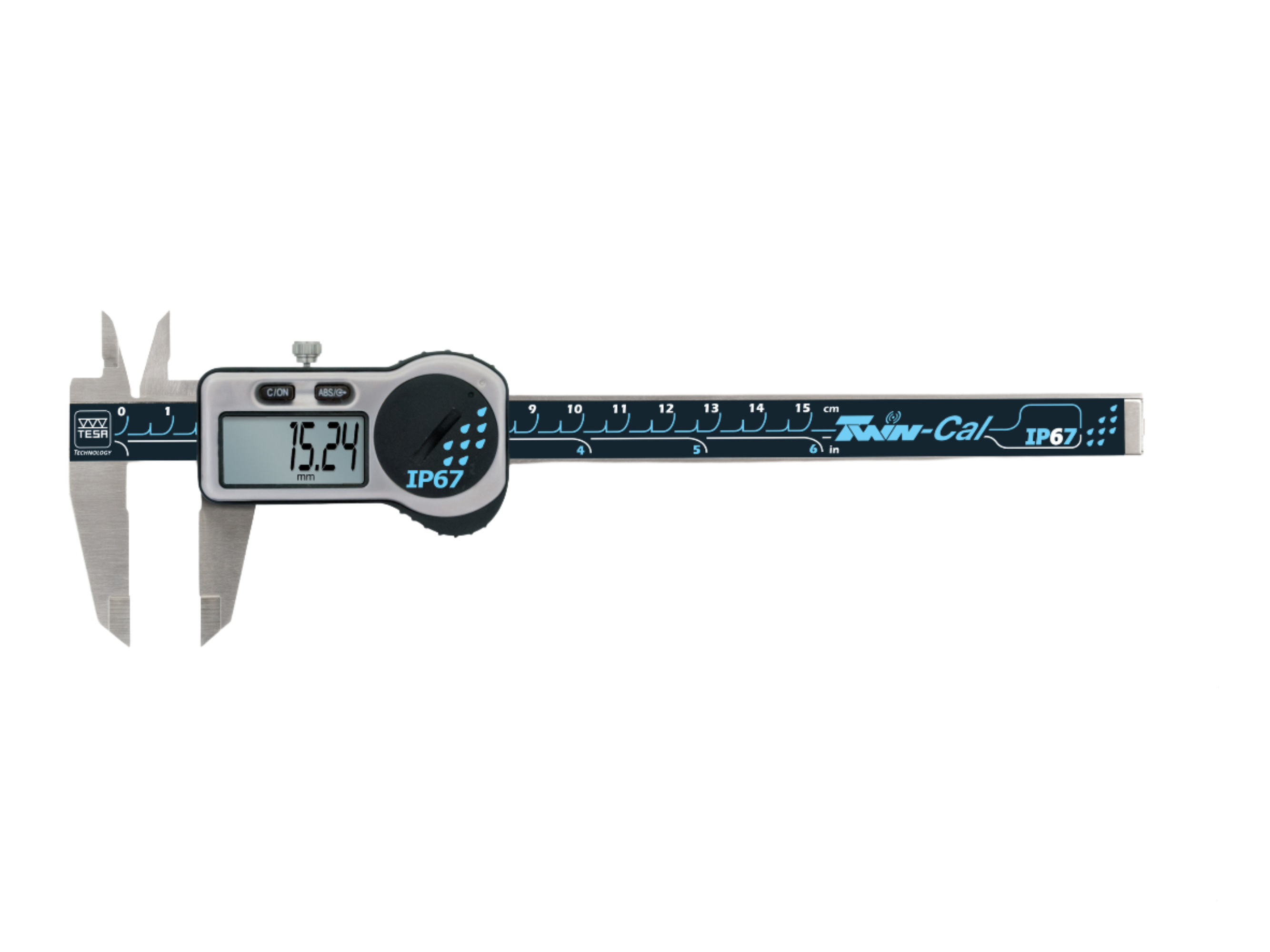 Data-Pack, TWIN-CAL digital Caliper, 150 mm (Round Depth Rod with thumb roller) + TLC-BLE Bluetooth® emitter 00511019