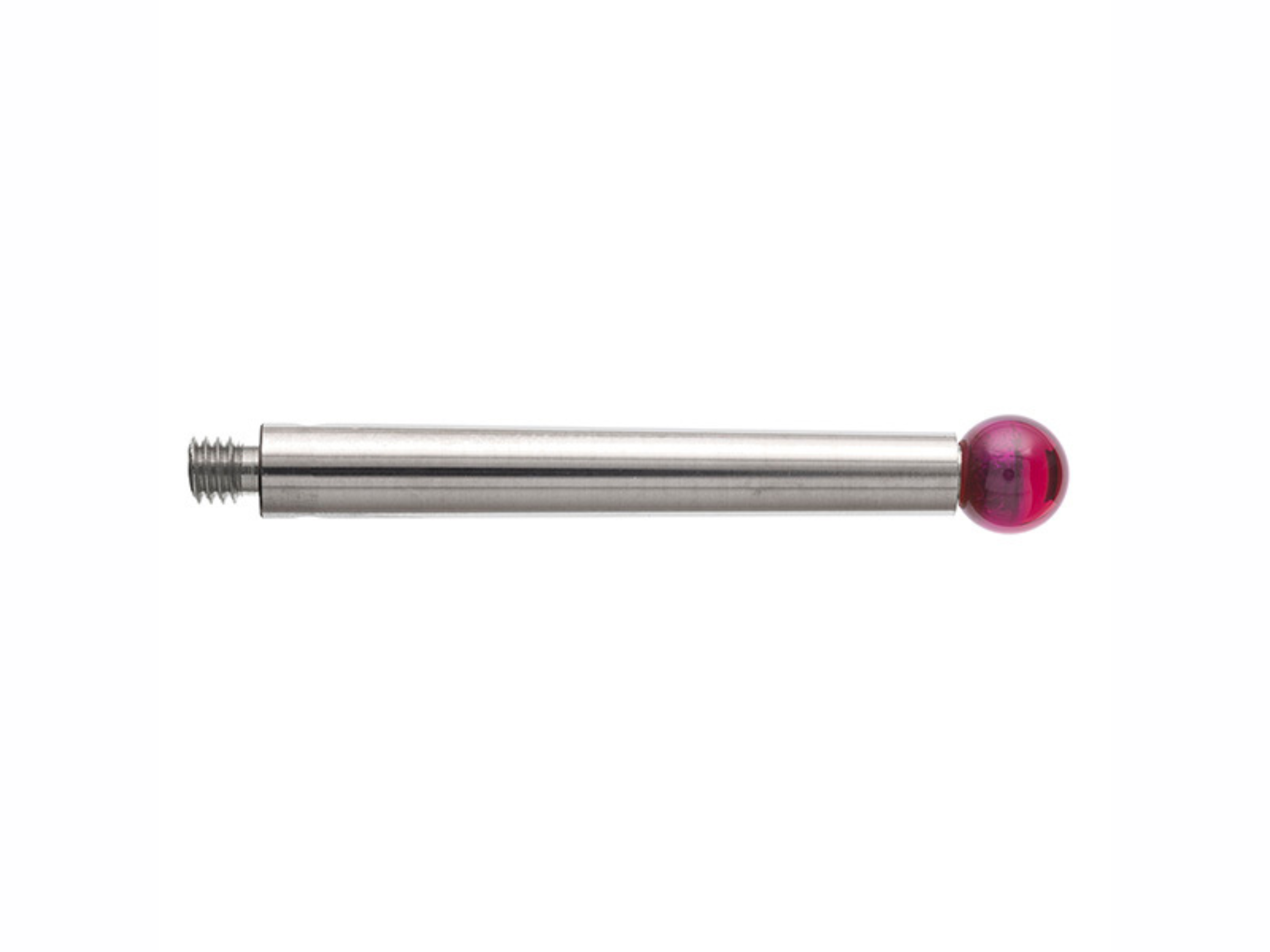 M3 Ø5 mm ruby ball, stainless steel stem, L 31.1 mm, EWL 31.1 mm A-5000-7648