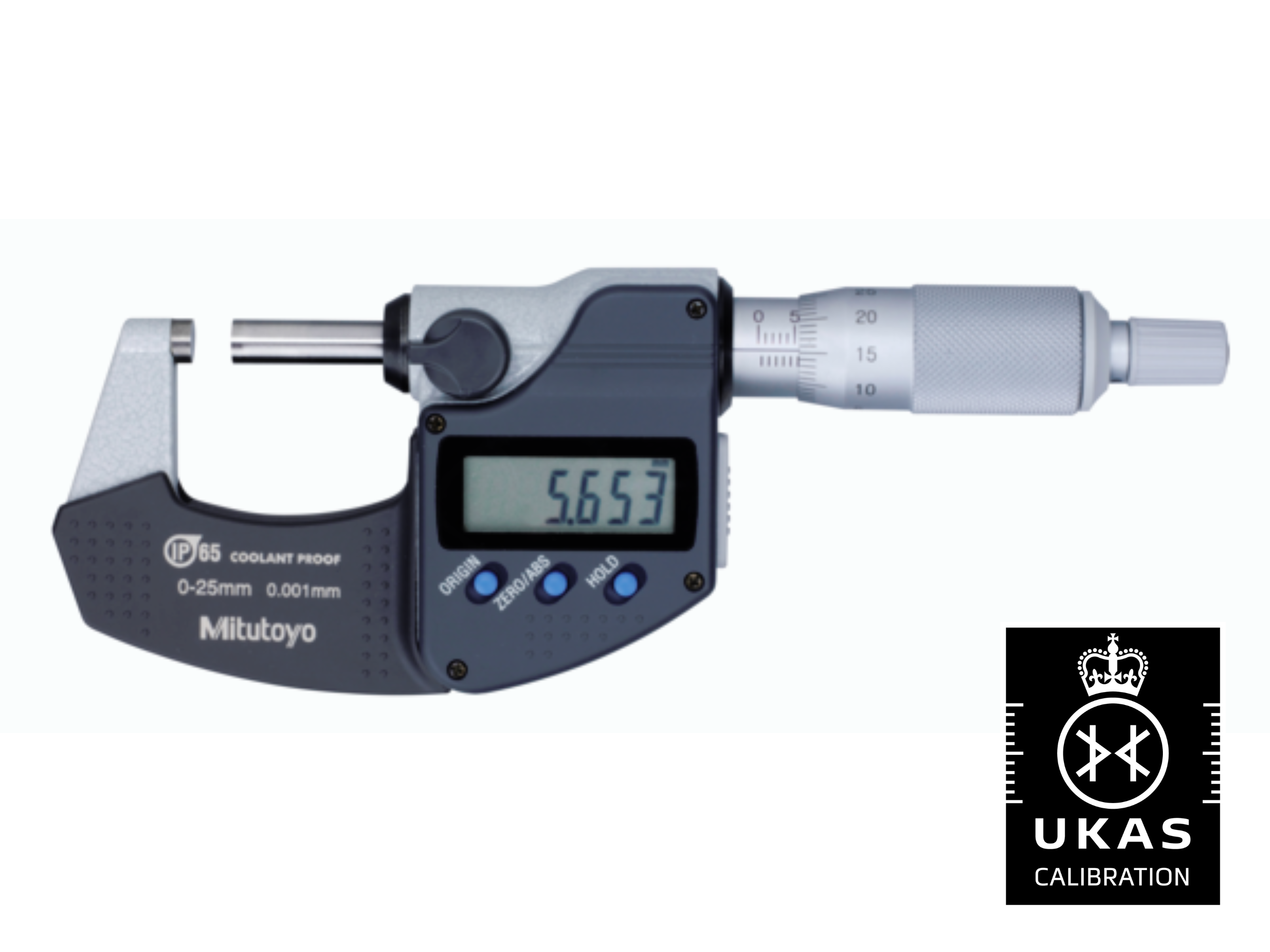 Metric Digimatic Micrometer 25-50mm, IP65, Ratchet Thimble, 293-245-30