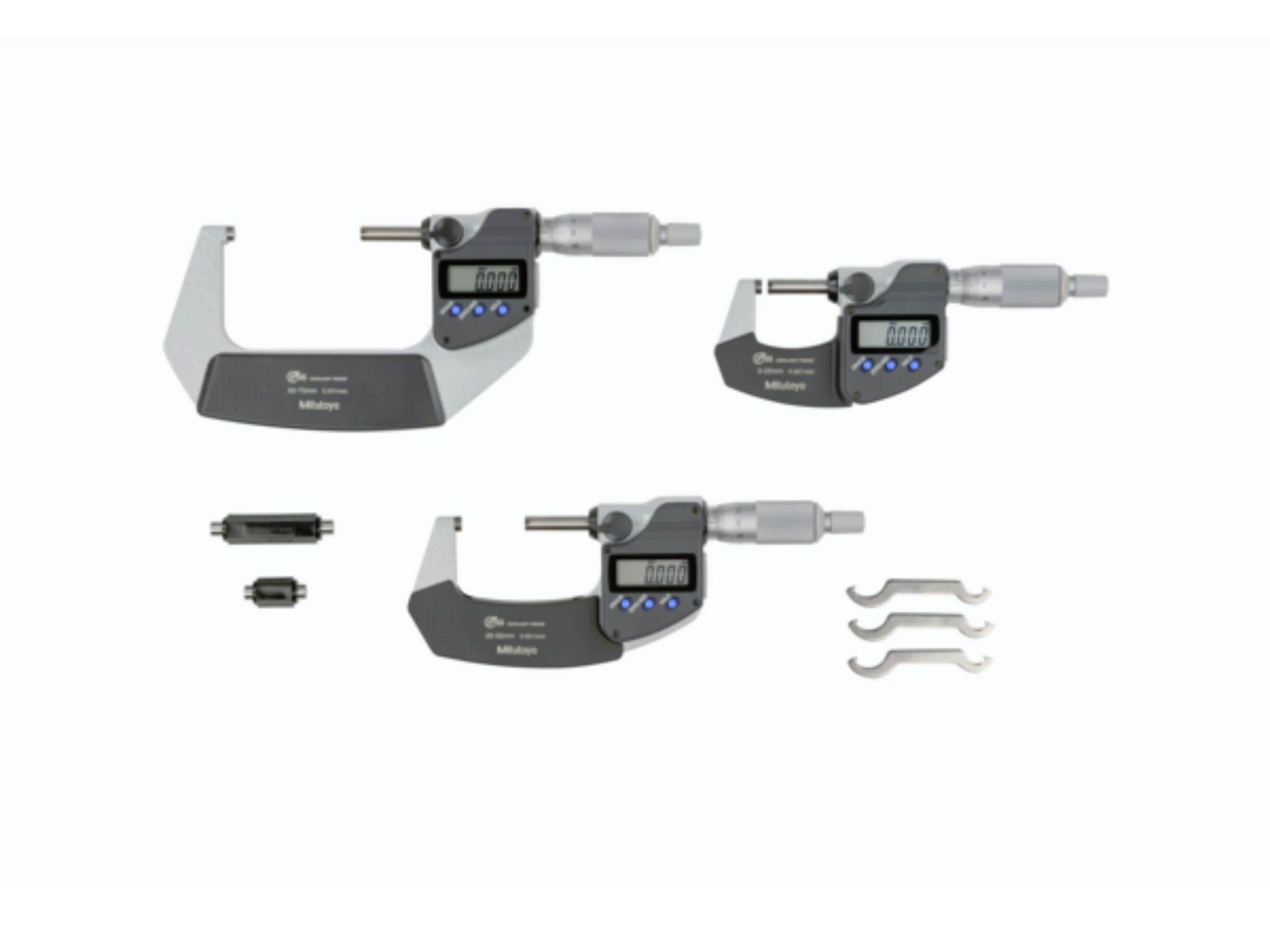 Metric Digimatic Micrometer Set 0-75mm, IP65, Ratchet Stop, With Output, 293-962-30