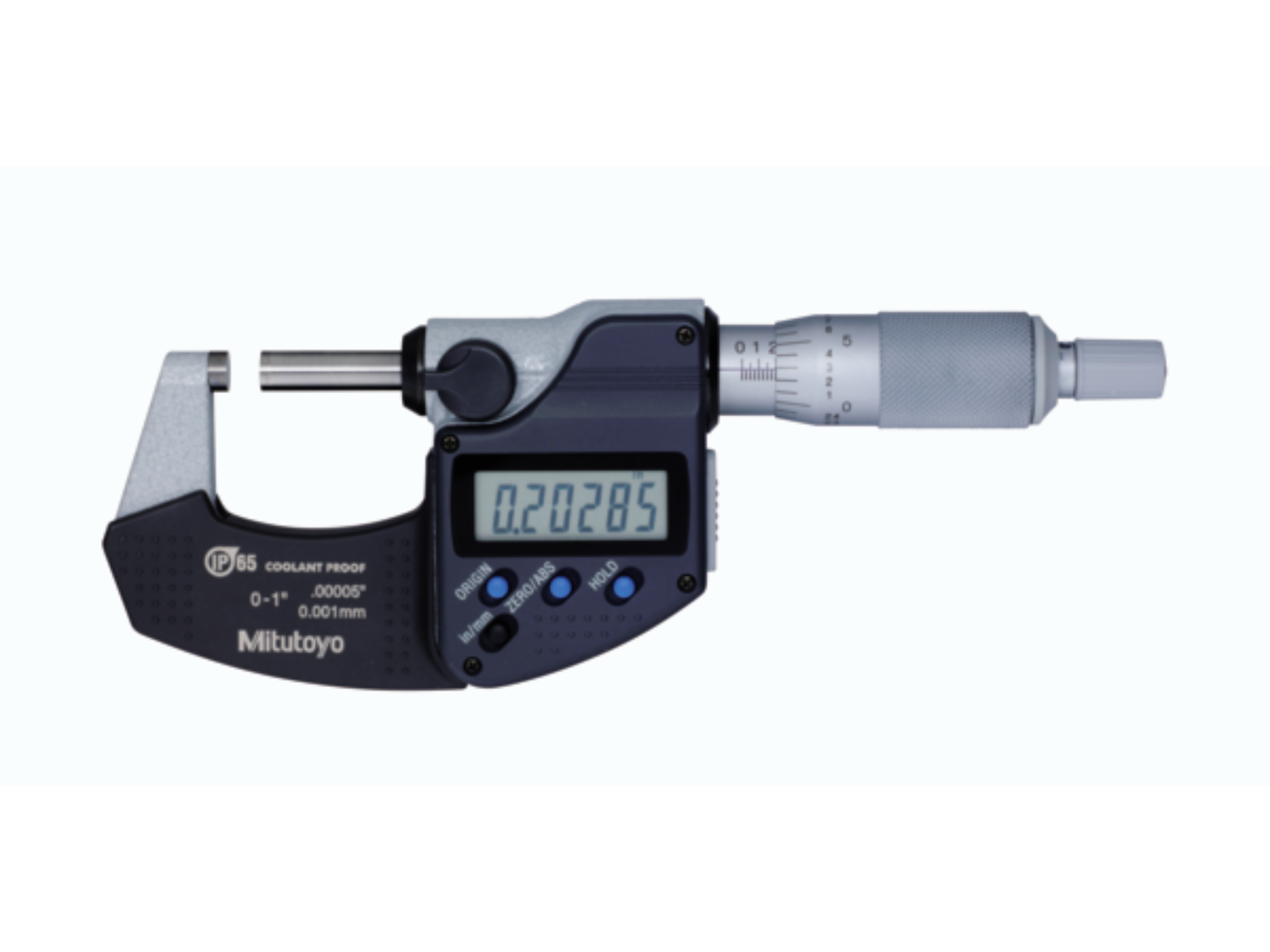 Digimatic Micrometer 0-25mm(0-1"), IP65, Ratchet Stop, With Output 293-330-30
