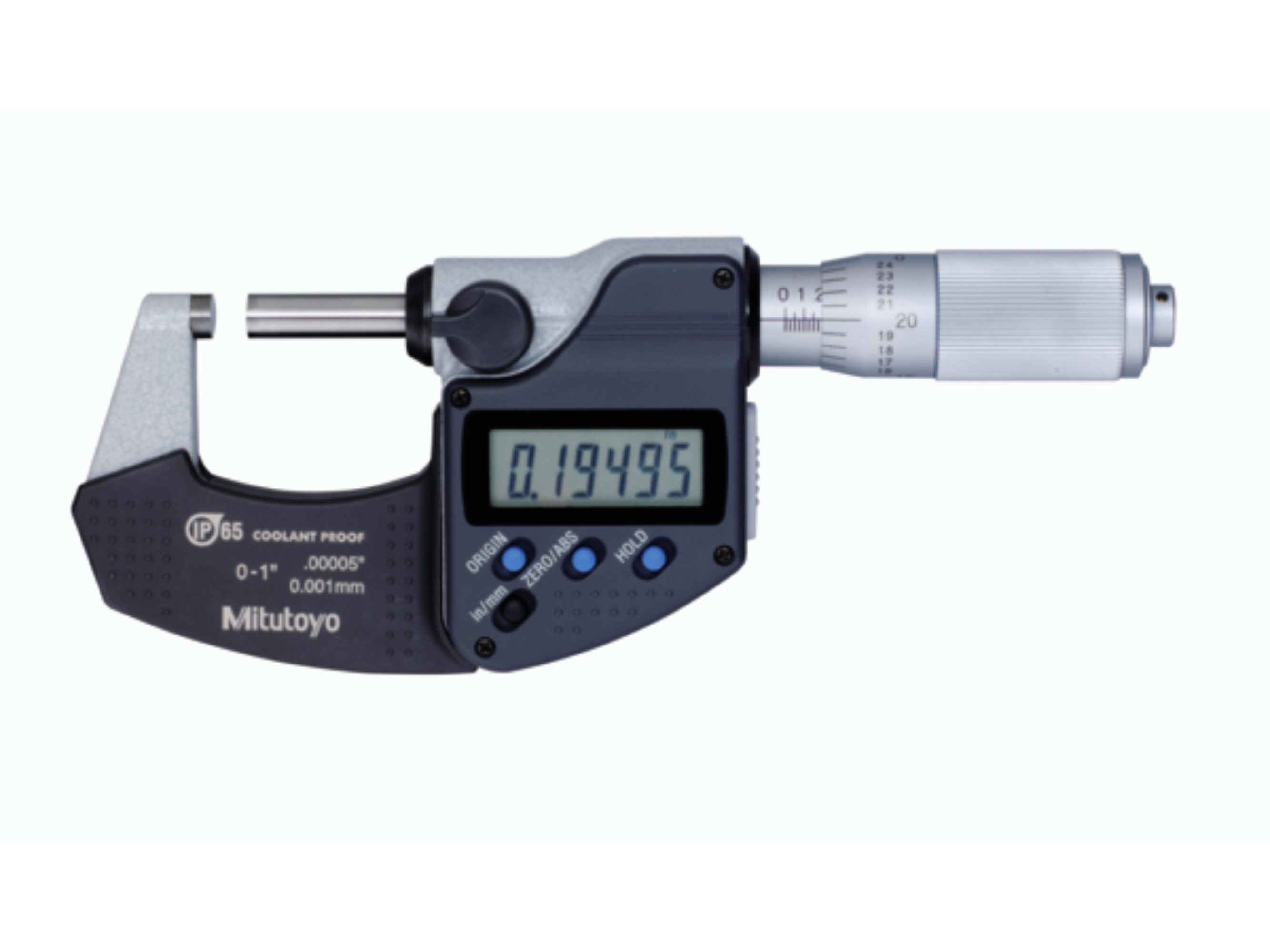 Digimatic Micrometer 25-50mm(1-2"), IP65, Friction Thimble, With Output 293-336-30