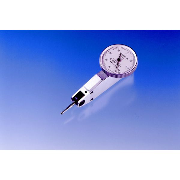 Girod Horizontal Indicator GT1252, Graduation: .01mm , Range: 0.8mm, Reading: 0-40-0, Face 27.4mm, Stylus 12mm, DIN 2270, Each indicator is delivered in a box with 1 key-stylus and 1 dovetail Ø8mm.