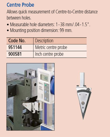 Mitutoyo Center Master for 6,35x12,7mm Item number: 900581