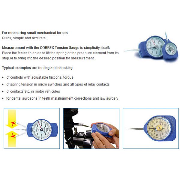 1001693 CORREX TENSION GAUGE 10-100 GRAMS X 2 GRAMS