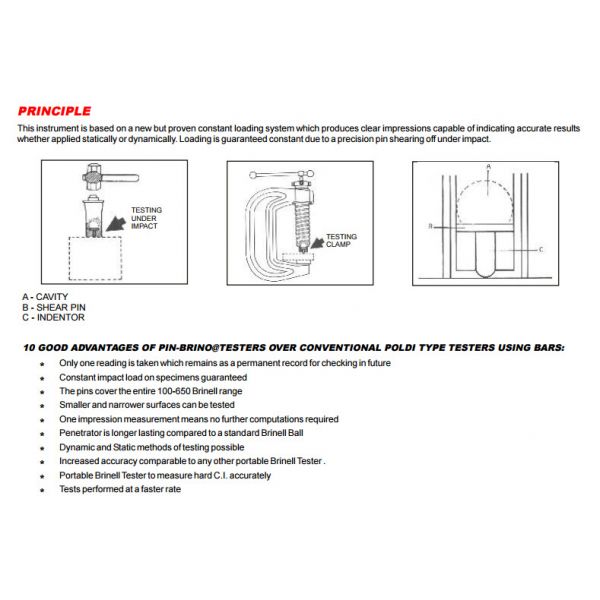 Poldi Pin Shear Metal Hardness Tester For Brinell DHM