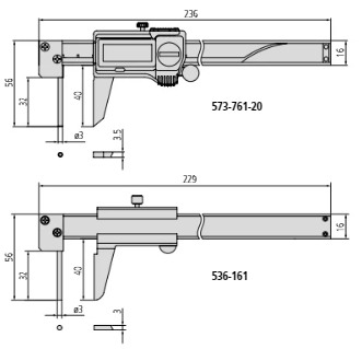 Mitutoyo Vernier Tube Thickness Caliper 0-150mm, 0,05mm, Metric 536-161