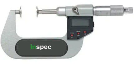 Inspec Disc Micrometer Range 25-50mm/1-2" Resolution .001mm/.00005" anvils 20mm Item number 230-22-410