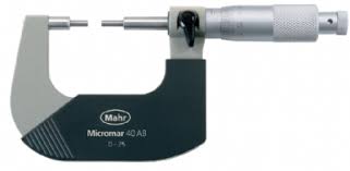 Mahr 4134101 Mechanical Spline Micrometers 40AB Microbar With Reduced measuring faces Range 25-50mm x .01mm, Accuracy .004mm