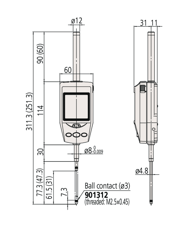 Digital Indicator ID-H, CEE AC-Adapter