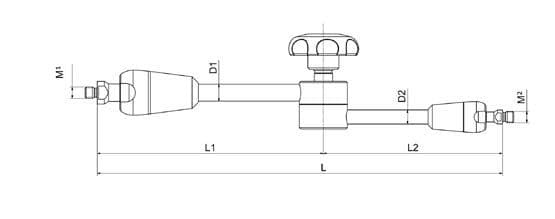 FISSO Classic Line Model: 4400-45 - Length L 453 mm - Articulated Arm Attachment only, code 1.440