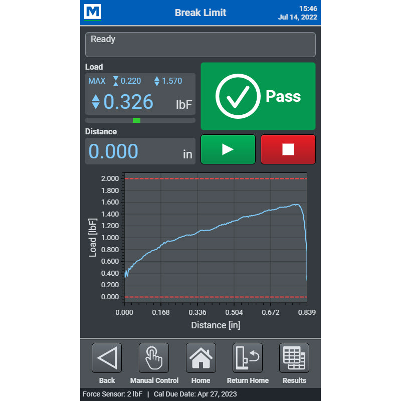 Mark-10 EasyMESUR Software Module: Distance Measurement EMF001-1