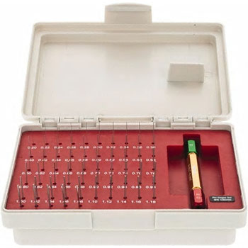 MHC 616-4302 Pin Sets Class ZZ Pin Sets Range : 0.21-1.29mm Tolerance -.005mm Number of pins : 55, Supplied with handle, in plastic box