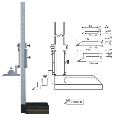 Inspec 600mm x 0.02mm Vernier Height Gauge 161-112K