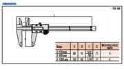 Vernier Caliper 0-150mm, 0,05mm, Metric 530-101