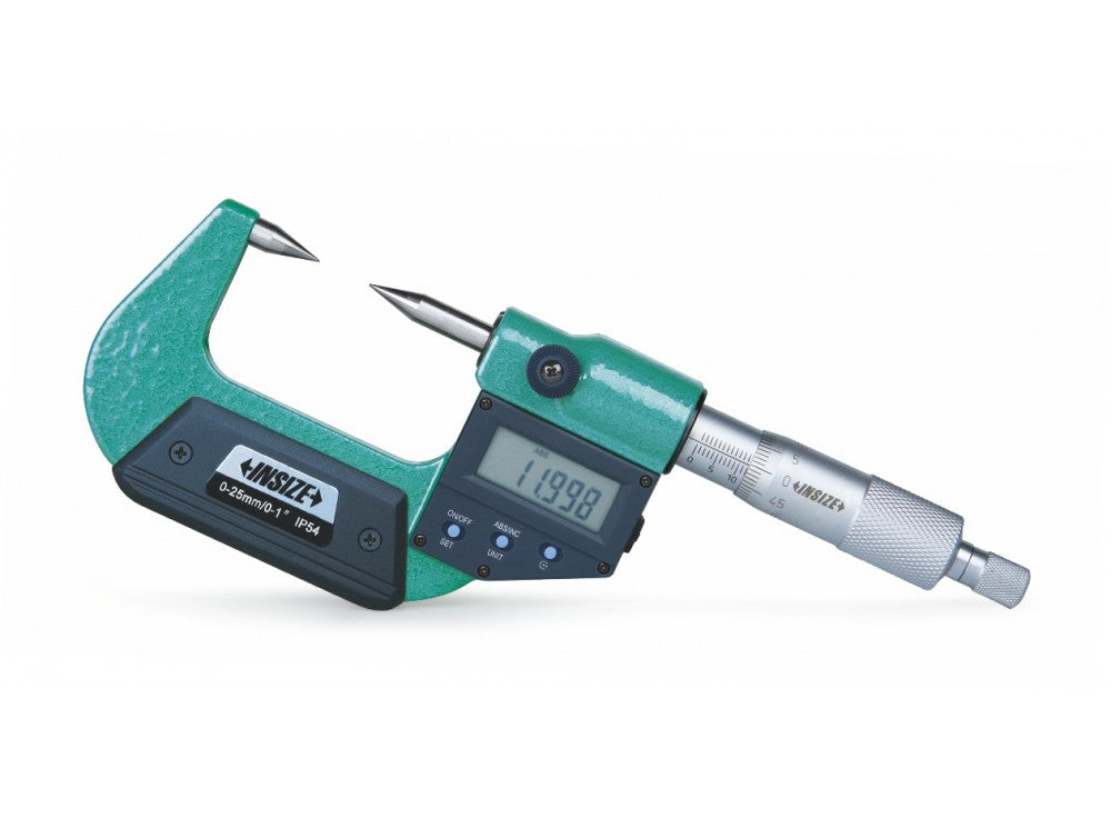 INSIZE 3530-25A DIGITAL POINT MICROMETER (30°), 0-25mm/0-1"