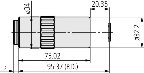 378-827-16 LCD Plan Apo NIR 20x(t1.1) Objective for BF observation in near-infrared with cover glass compensation