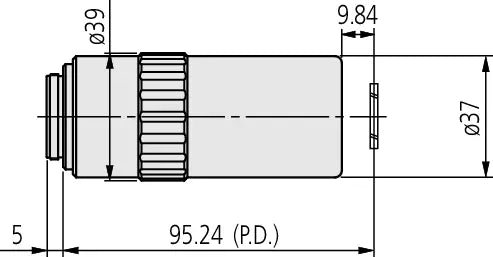 378-869-5 LCD Plan Apo NIR HR 50X(t0.7) High resolution objective for bright-field observation in near-infrared range with cover glass compensation