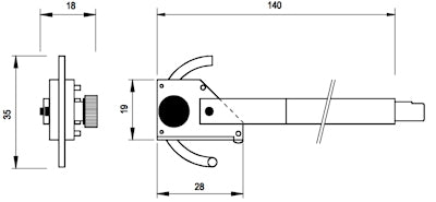 Diavite Tracer UH with skid for circumference- and ball , 5 µm/90° for VH/VHF, Article code:  UH-00/00/90/5