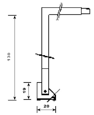 Diavite Tracer TH with skid for depth measurement 140 mm, 5 µm/90° for VH/VHF, TH-140/10/90/5