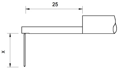 Tracer without skid NFH, bore measurement, X= 6 mm, 5 µm/90° for VHF only, NFH-06/10/90/5