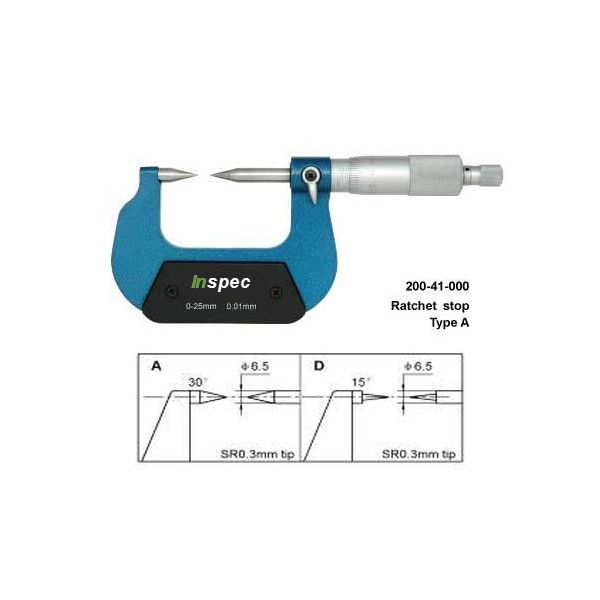 Inspec Point Micrometer 0-1" x .001" Code 200-41-101 30 degree