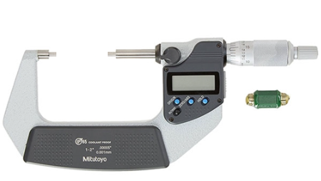 Digital Spline Micrometer IP65 Inch/Metric, 25-50mm/1-2", 2mm Measuring Face 331-362-30