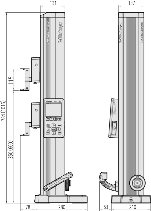 518-243 QM Height w/o Air Floating, Inch/Metric 0-24", 0,00005"/0,0001"/0,0002", with 4x LR6 Batteries