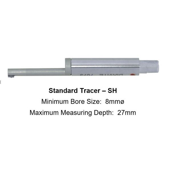 Diavite Standard SH-00/00/90/5 Tracer 5µm Radius Stylus (supplied with DH8 VH/VHF) Maximum Depth 27mm Minimum Bore Diameter 8mm with Skid