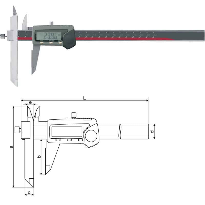 INSPEC 117-101-10 OFFSET CALIPER DIGITAL 150MM