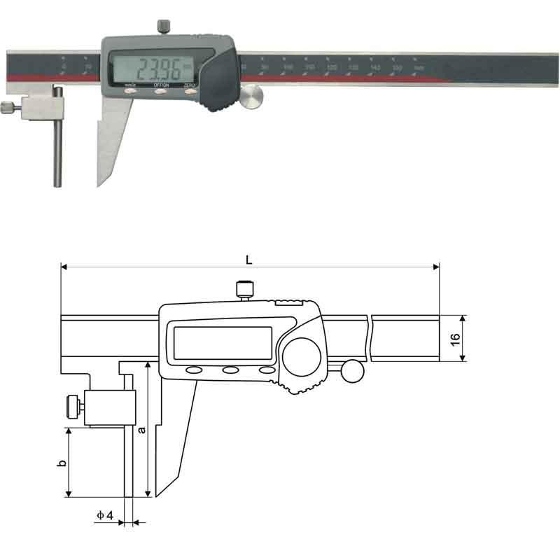 INSPEC 116-101-10 TUBE THICKNESS CALIPER 150MM/6"