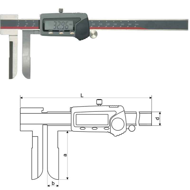 INSPEC 113-103-2 INSIDE KNIFE EDGE CALIPERS 25-300mm 150MM Blades